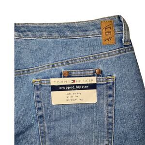 Tommy Hilfiger - Light Wash Cuffed Hipster Jeans - Size 16